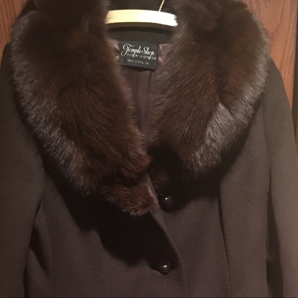 Rich chocolate brown winter coat